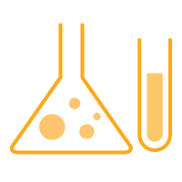 icon showing flash and testtube