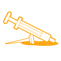 icon showing a syringe