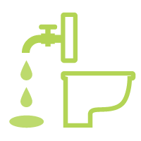 icon showing water dripping from a toilet
