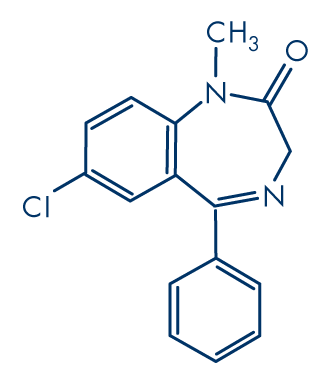 molecular structure of diazepam