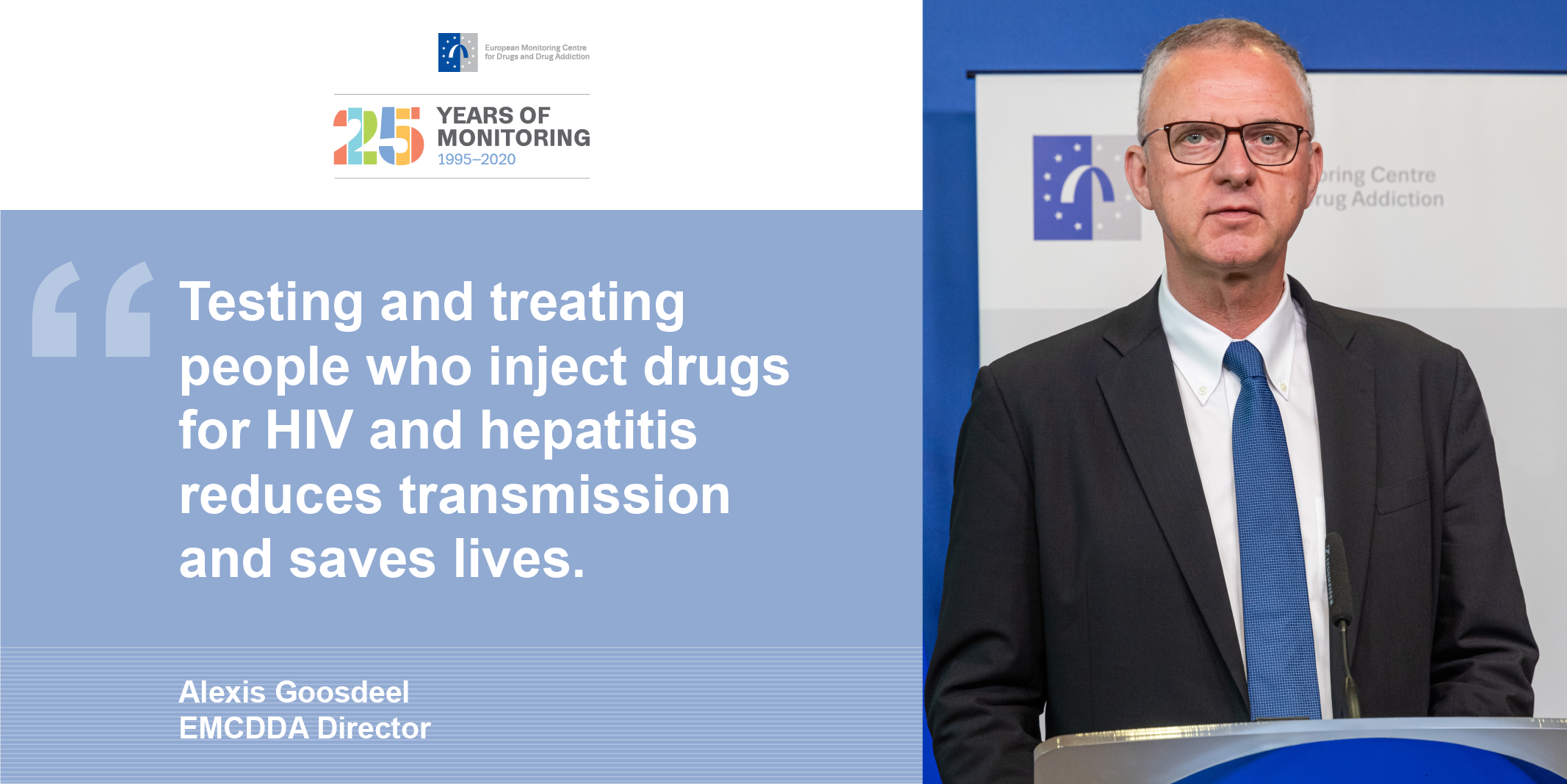 EMCDDA Director, testing and treating people who inject drugs HIV and hepatitis reduces transmission and saves lives