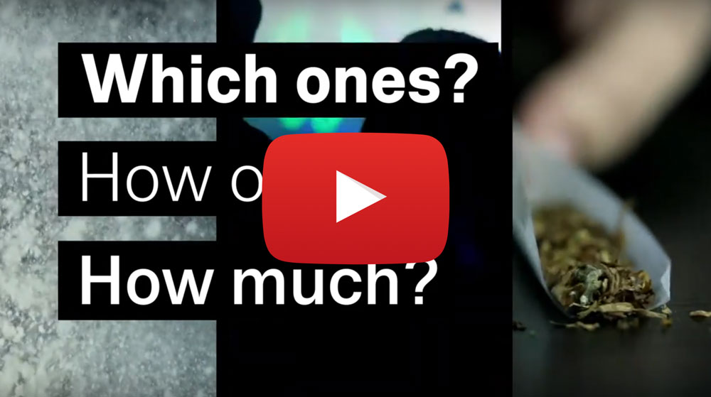 still image video Text says Why a European Web Survey on Drugs? In the background an unsmoked joint is visible.