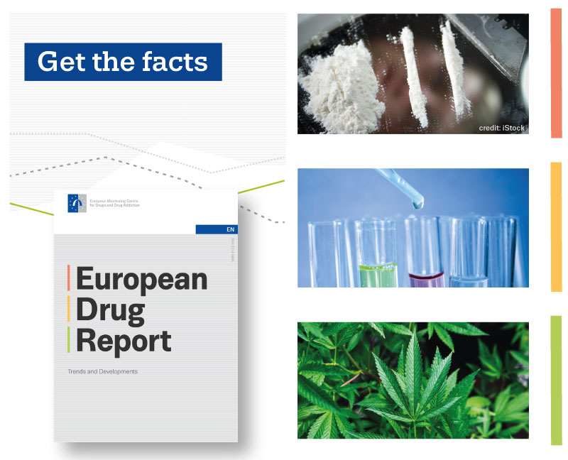 promotion flyer for European Drug Report