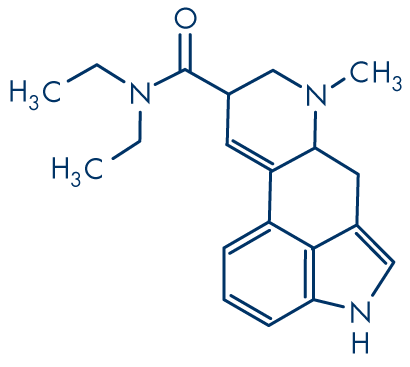 Molecular structure of LSD