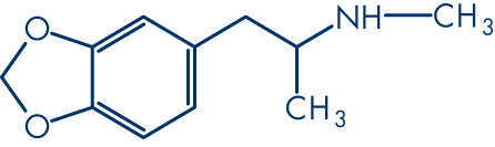 molecular structure of MDMA/ecstasy