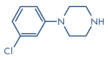 Molecular structure of mCPP