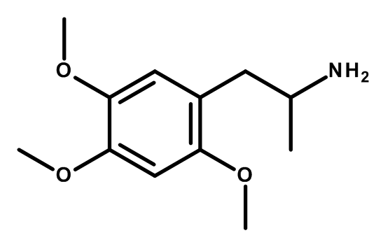 Molecular structure of TMA-2