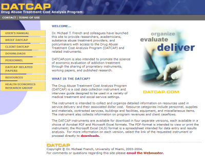 Drug Abuse Treatment Costs Analysis program 