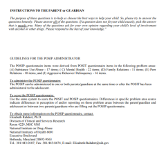 Problem Oriented Screening Instrument for Parents (POSIP)