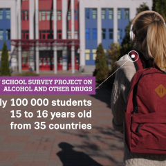 school student walking towards a school