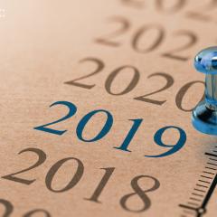 Paper showing years with 2019 pinned