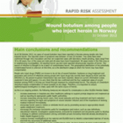 Publication cover for Wound botulism among people who inject heroin in Norway