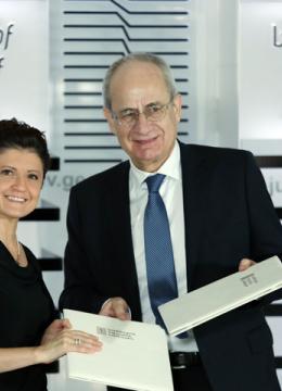 EMCDDA Director Wolfgang Götz and the Georgian Minister of Justice Tea Tsulukiani